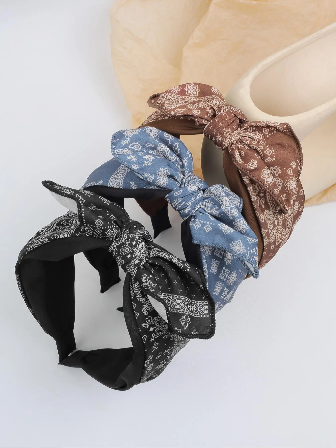 Women's Vintage Bow Hair Clips, 3-Piece Set Elegant Casual Design Bow Knot Detail Unique Prints, Perfect for Daily Wear & Special Occasions All Seasons Use, Cute Hair Accessories Pretty Bow, Hair Bows