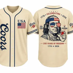 CCOORS Banquet Vibe America 250 Baseball Jersey - Vintage Patriotic Beer Shirt - 1776 to 2026 USA Game Day