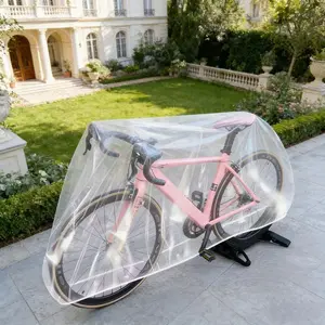 3 Transparent Bicycle Covers for Road and Mountain Bikes, High Transparency Elastic Buckle Design, Portable Reusable, Compatible with Multiple Vehicles