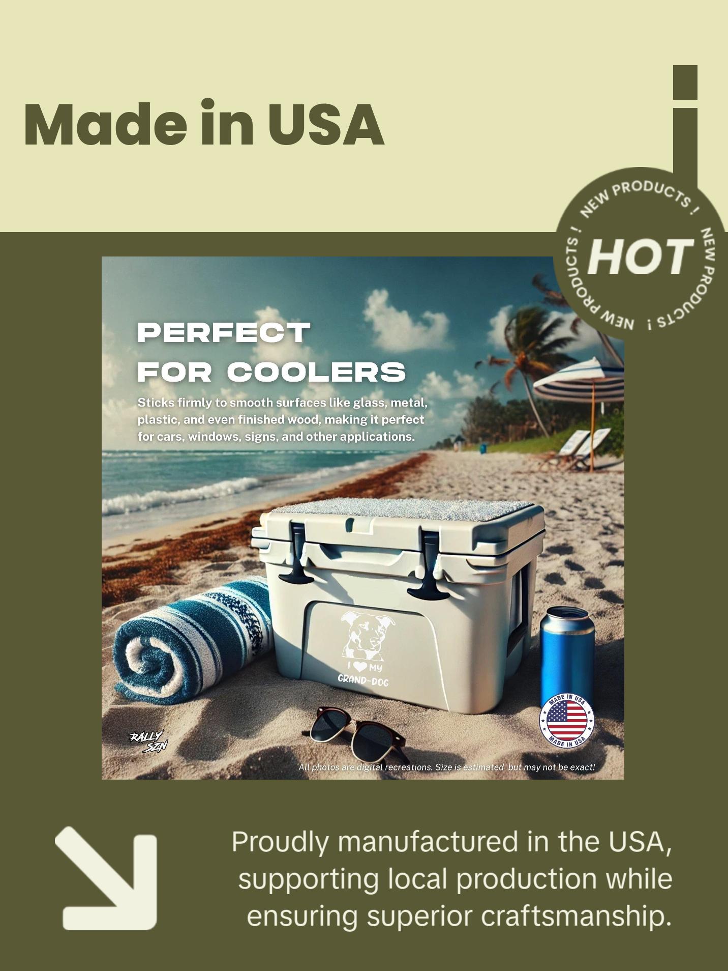 I Love My Grand Dog Pitbull – Pet Car Decal Sticker