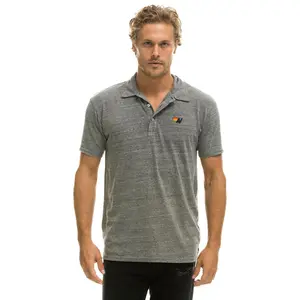 AVIATOR NATION POLO - HEATHER GREY
