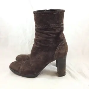 Sergio Rossi Suede Heeled Booties. Size 37