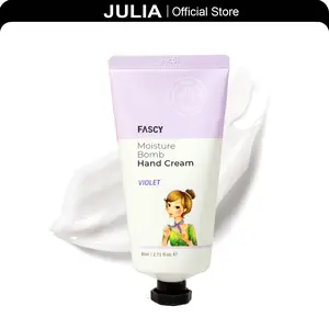 【Korean】FASCY Moisture-Bomb Hand Cream | Gentle Fragrance | Nourishes & Moisturize Dry Skin | Fast-Absorbing | Non-Greasy | Leaves Skin Soft & Fragrant | 80ml | Portable | Vegan