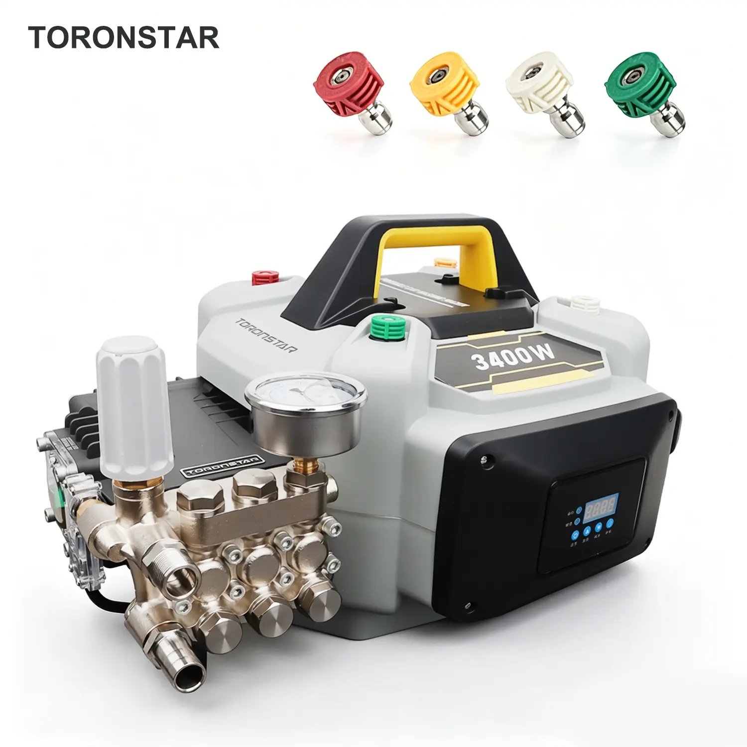 Toronstar Wall Mounted Pressure Washer 3400W 220V Commercial Power Washer 1900 PSI 13L min Electric Pressure Washer with Triplex Crank Pump for Car Wash Garage Cleaning