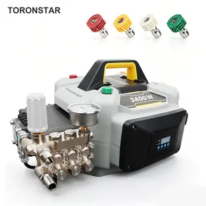 Toronstar Wall Mounted Pressure Washer 3400W 220V Commercial Power Washer 1900 PSI 13L min Electric Pressure Washer with Triplex Crank Pump for Car Wash Garage Cleaning