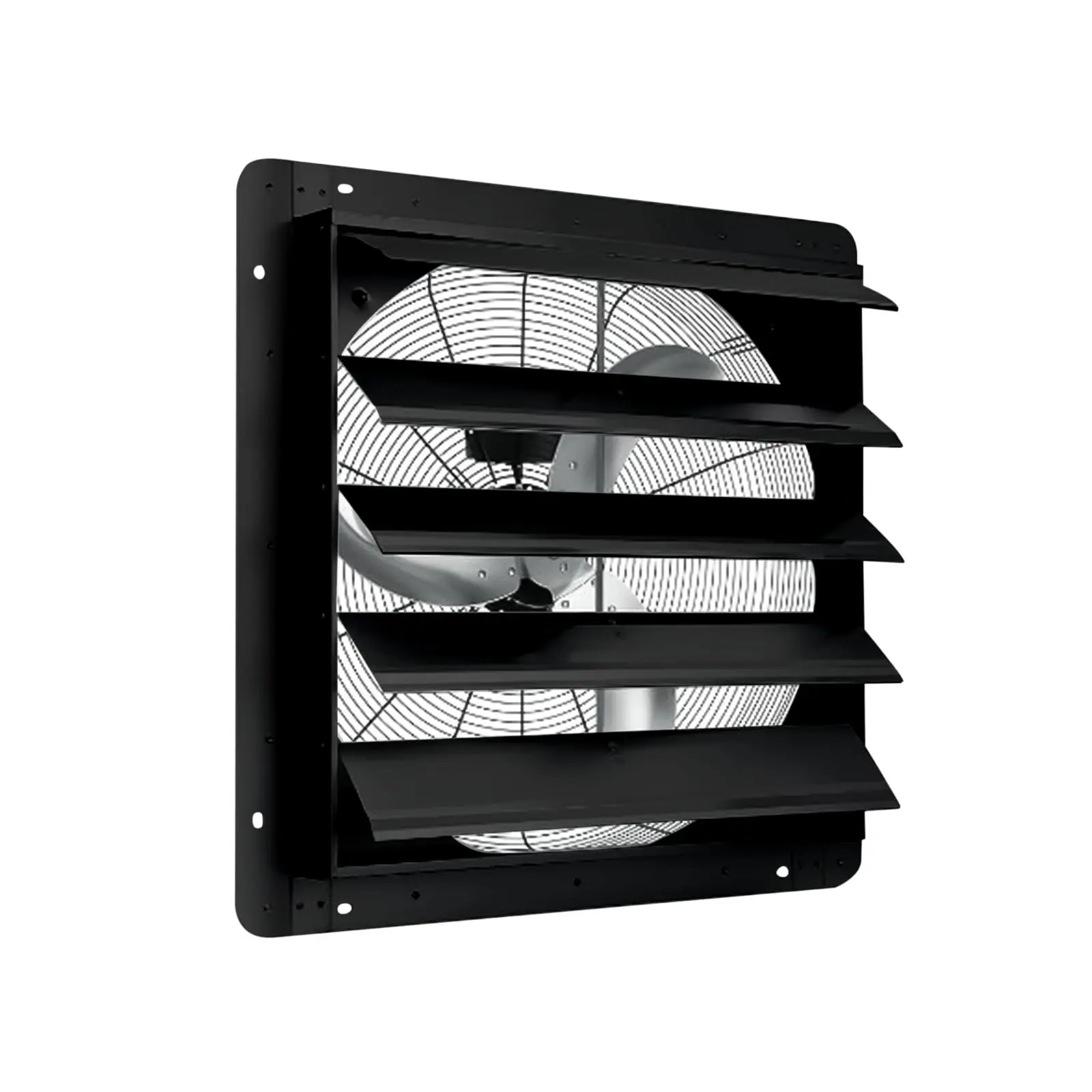 24"Shutter Exhaust Fan Wall Mounted,High-Speed 3500CFM Aluminum Blades & Automatic Shutter for Garages, Shops, Greenhouse, Attic Ventilation, AC Motor