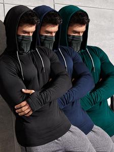 men's solid hoodie, casual regular fit long sleeve hooded sweatshirt for spring & fall, men's top for daily wear, gymclothes, gifts for him, sports casual wear, athletic hoodies, casual sportswear, athletic workout clothing