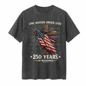 One Nation Under God T-Shirt, USA 250th Anniversary Sweatshirt, Patriotic Top, Sestercentennial Gift, Christian USA Shirt