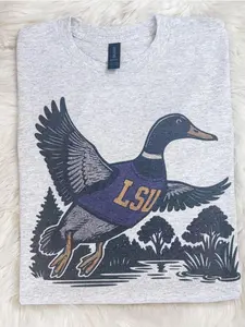 Adult & Youth Duck LSU T-Shirt, Louisiana State University Tigers Tee, LSU Game Day, Geaux Tigers Graphic Tees