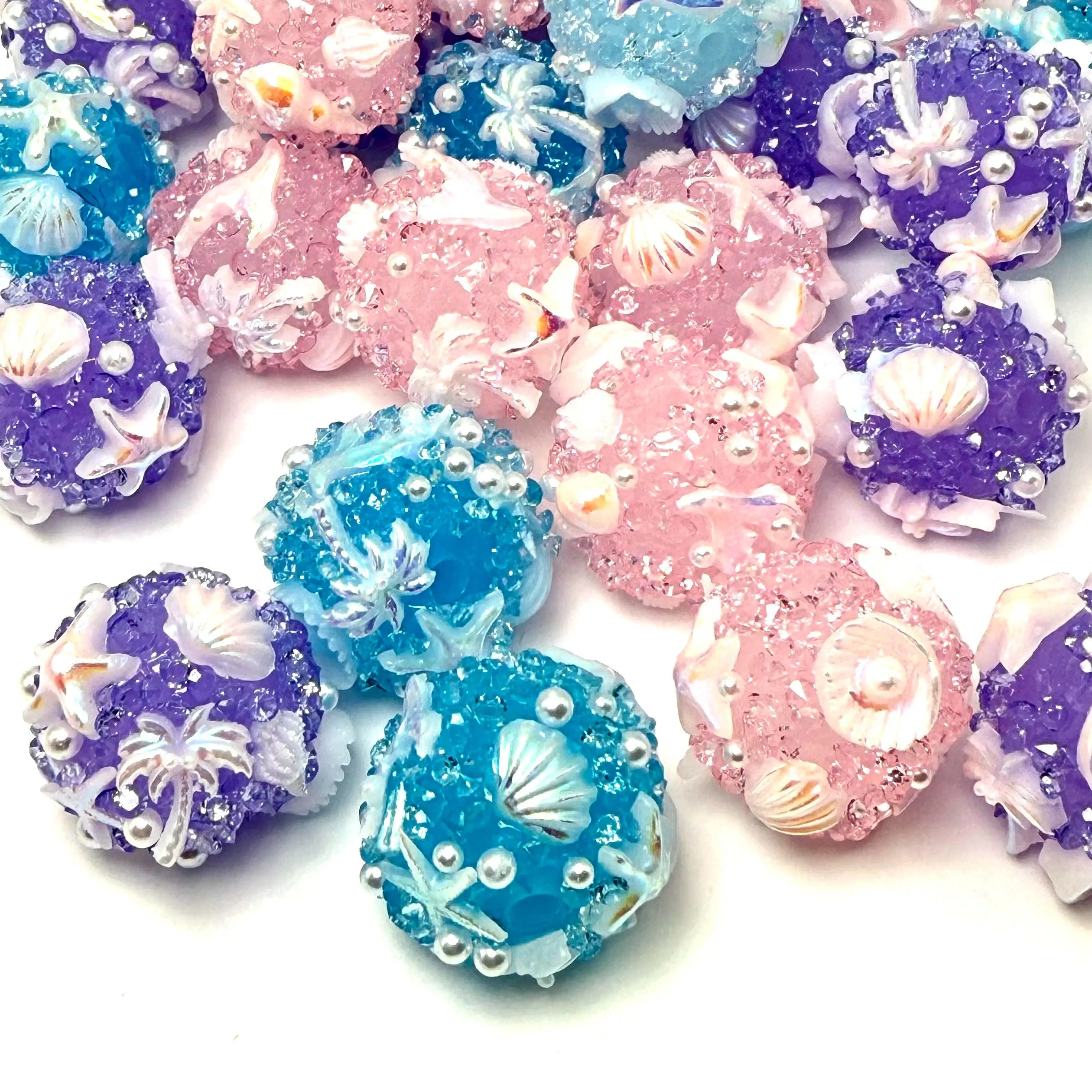 5pcs Find Me By The Sea Fancy Beads Random Mix for Jewelry Beaded Pens Wristlets DIY Craft Supplies