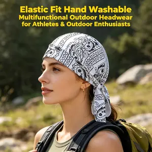 Boho Printed Bandana Headscarf, Adjustable Soft Lightweight Hair Cover for Daily Commute, Sports & Outdoor Headwear