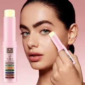 Pink 7-in-1 Eye Cream Stick with Caffeine & Hyaluronic Acid for Under Eye Care