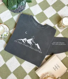 OFFICIALLY LICENSED ACOTAR Embroidered Sweatshirt Stars Acotar Merch Acotar Sweatshirt Velaris Sweatshirt Acotar Shirt Sjm Merch Maas Merch