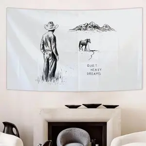 Quiet Heavy Dreams Zach Country Music Tapestry  for Art Home College Dorm Living Room Wall Decoration father's day gifts,gifts boyfriend,gifts for girl adults,gifts under 100 dollars,cheap stuff for your room Decorative Retro Tree Hanging trippy room deco