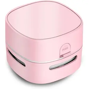 Desktop Vacuum Cleaner, Mini Table dust Sweeper Energy Saving,High Endurance up to 400 mins,360º Rotatable Design for Keyboard/Home/School/Office (Pink)