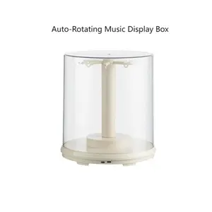 Voice Controlled Rotating Display Box for Jewelry Doll Keychain Watch, Home Organizer Living Room Bedroom Study Room, Multifunctional Storage Solution blind box display
