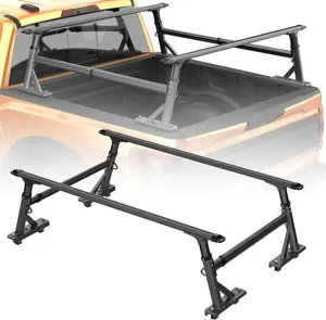 Adjustable Truck Bed Ladder Rack for Mid-Size & Full Size Truck, High Cargo Carrier Kayah Rack for Toyota Tundra, for Ford Ranger, F-150, for Jeep Gladiator JT, for Chevy Colorado & GMC Canyon