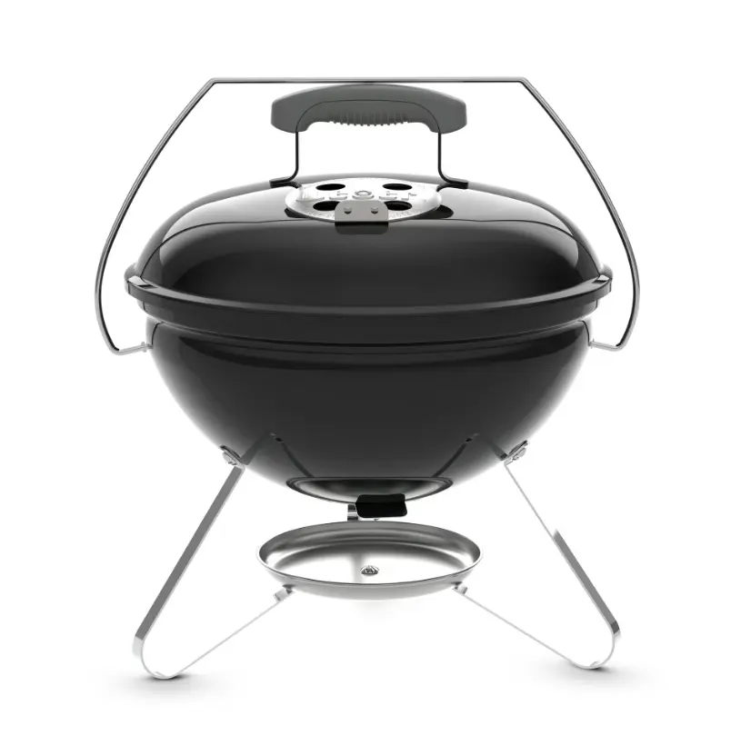 Weber Smokey Joe 14-Inch Portable Heavy-Duty Charcoal Kettle Grill, Black with Carry Handle, Compact Outdoor BBQ for Camping, Tailgating, Patio Use