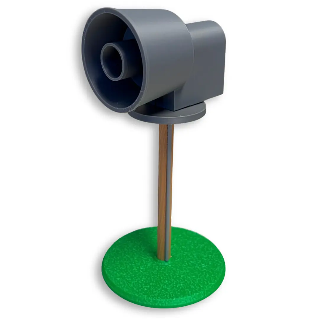 ACA P-15 Tornado Siren Model - Rotatable Civil Defense Replica, Home Desk Decor for Storm Chasers