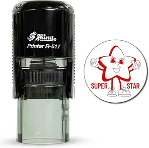 Superstar round teacher stamp 11/16"