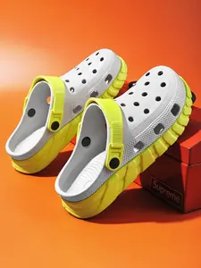 Women's Summer Fashion Sporty Hole Shoes, Cute Breathable Lightweight Outdoor Garden Sandals, Soft Sole Thick Bottom Comfort Beach Slippers, Strap Sandals