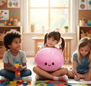 Party gift stress-relief squishy toy, extra-large pink