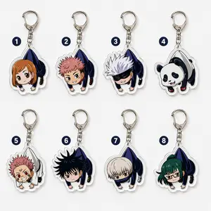 Jujutsu Kaisen Keychain – Cute Anime Acrylic Charm, Kawaii Manga Key Ring, Otaku Bag Accessory Gift for Anime Fans