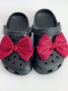 Bow Shoe Accessories, Cute Cartoon Design, Versatile Fashion Decor, Multiple Colors Available, Perfect for Holes Shoes & Ballet Flats