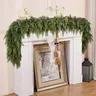 2-Pack 6 FT Real-Touch Artificial Cedar Garlands - Green Pine Greenery, Farmhouse Aesthetic Festive Decoration, Christmas Indoor/Outdoor Home Decor for Mantle, Wall, Patio Yard Home Supplies,techvibes