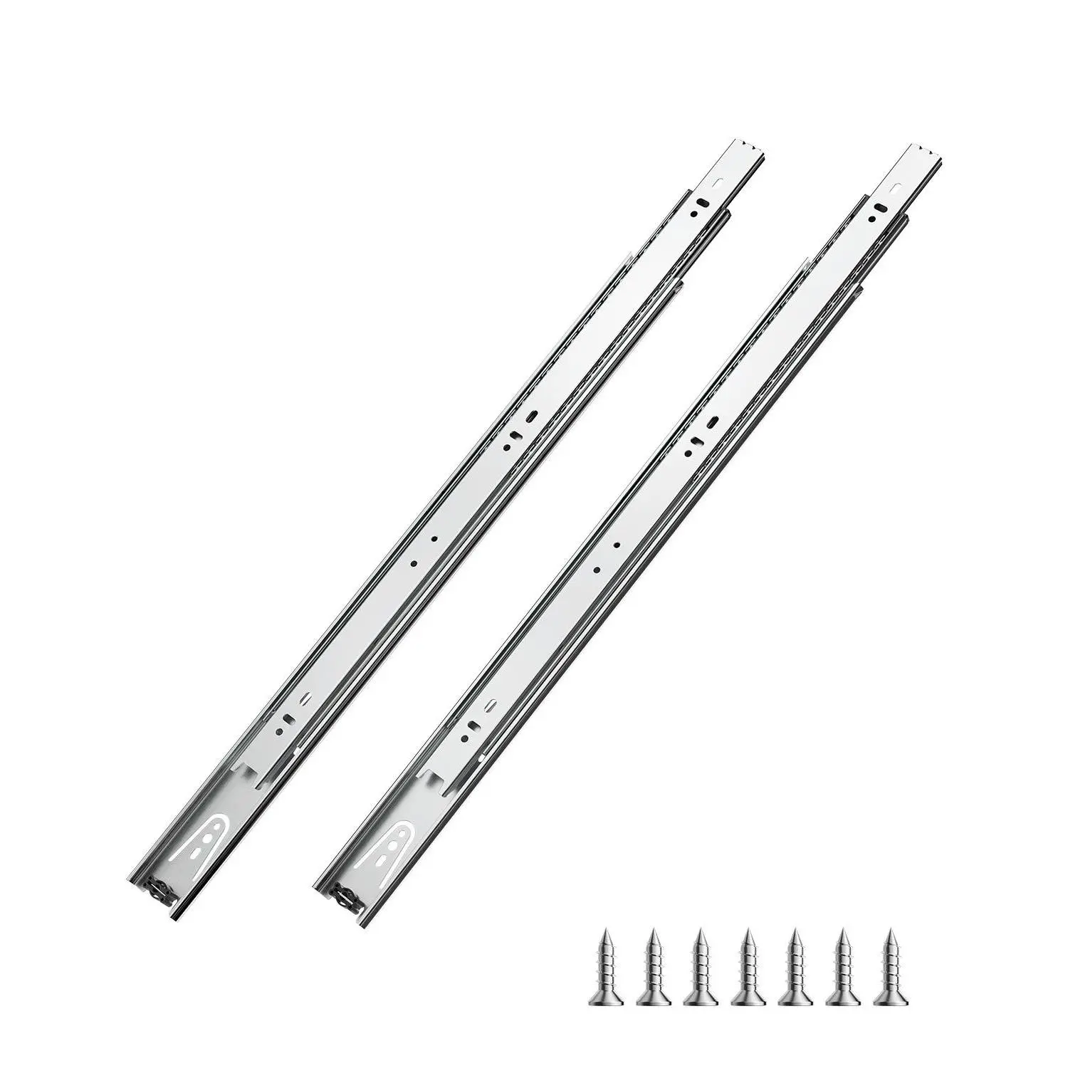 VEVOR Furniture Hardware Drawer Cabinet Slides, 20 in Side Mount, 10 Pairs All-Steel Full Ext Sliders, 100lbs Load Capacity, Anti-Slip Anti-Rust Smooth-Glide Hardware with High-Quality Springs for Home Organization