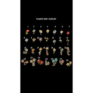 Such a Flower Unique Styles 28 Floral Nose Jewelry Options in Gold Silver Bronze Copper Casual Elegance for Any Outfit High-Quality Trendy Pieces