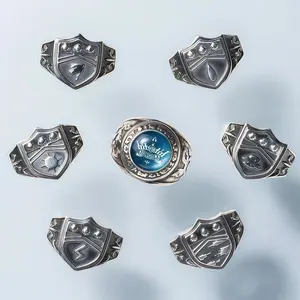Katekyo Hitman Reborn Vongola Family Emblem Ring Set – 7pcs Guardian Flame Rings with Chain Vintage Metal Cosplay Jewelry Kit for Fans Ideal Birthday & Holiday Gifts for Reborn Lovers Collectible Anime Merch engagement