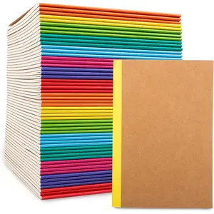 56 Pack Composition Notebooks Bulk,  Cover Lined Blank College Ruled Composition Travel Journals with Rainbow Spines For Women Students Business, 60 Pages, 8.3"x 5.5", A5, 8 Colors