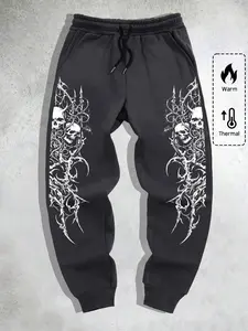 Spring Fashion New Dark Style Outdoor Casual Sports Pants, Campus Fashion Match First Choice, Geometric Pattern, Fitted Fit, Athleisure Style Bottoms