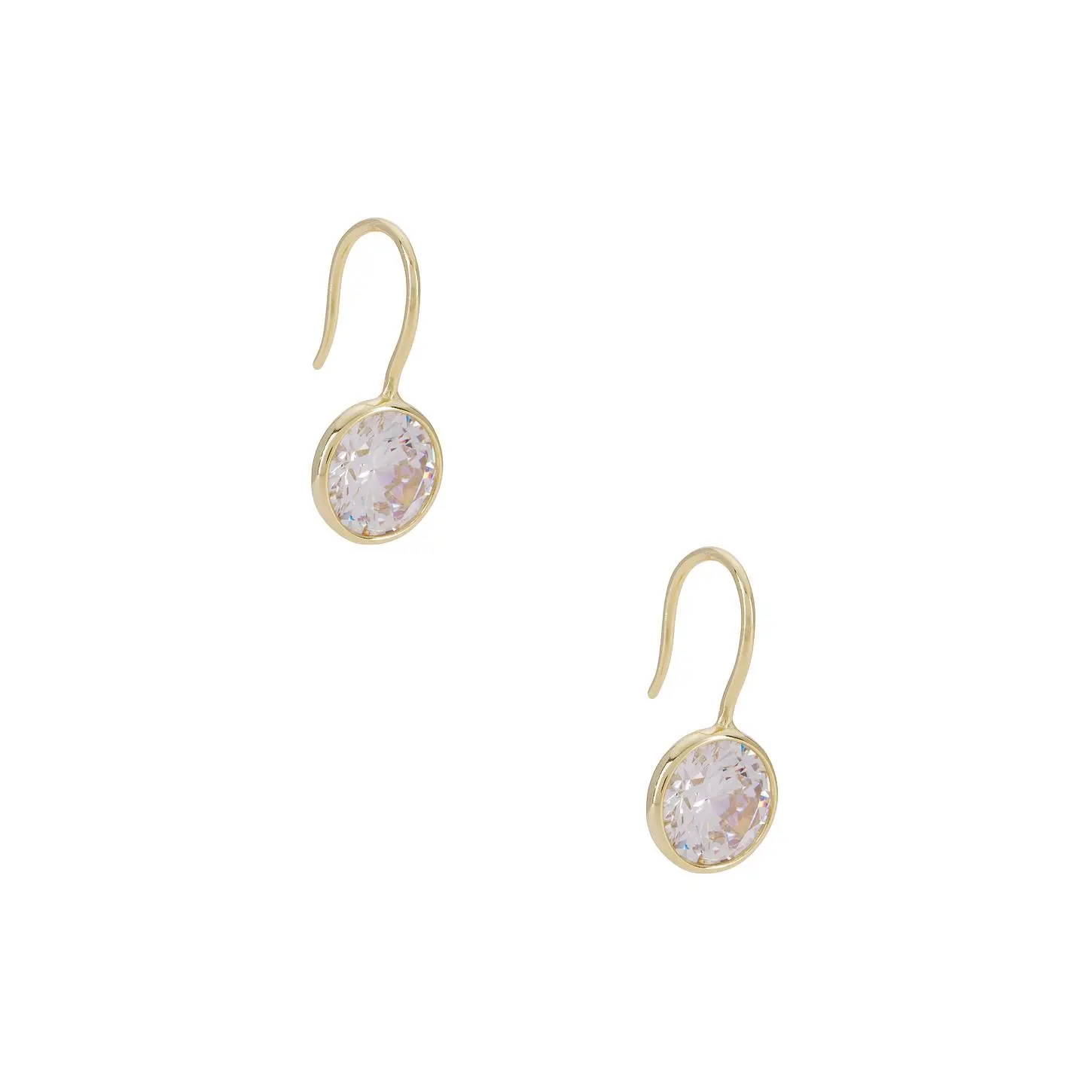 SHASHI Bezel Drop Earring in Gold