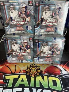 2025 Topps Chrome Football Mega Boxes - PYT Break #5 (x4 Boxes), Sports Trading Card Collectibles for Mixed Breaks