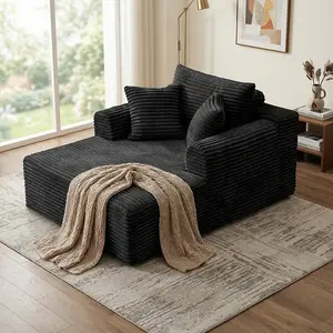 Truly Boneless Vacuum Sofa Modular Cloud Set Corduroy Fabric Lazy Sofa for Living Room Minimalist Compression Frame Boneless Design Small Space Savior