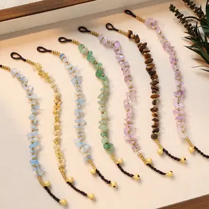 Hand-woven Natural Crystal Bracelet with Aquamarine & Amethyst for Men & Women Layered Jewelry Accessory