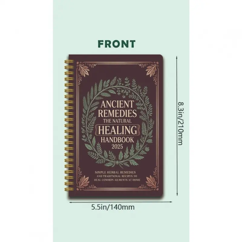 2025 Edition Ancient Herbal Therapy Manual - Herbal Encyclopedia Includes Plant Profiles, Medicinal Uses & Herbal Preparation Guides Brown & Gold Botanical Journal Ideal for Herbalists, Naturopathy, Home Remedies & Aromatherapy A Perfect Gift for Herbal E
