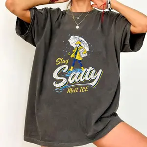 Comfort Colors Stay Salty Melt ICE Shirt, Abolish ICE T-shirt, Pro Immigration Graphic Top, Anti Trump Tee, Fuck Ice Shirt, Subtle Anti Ice