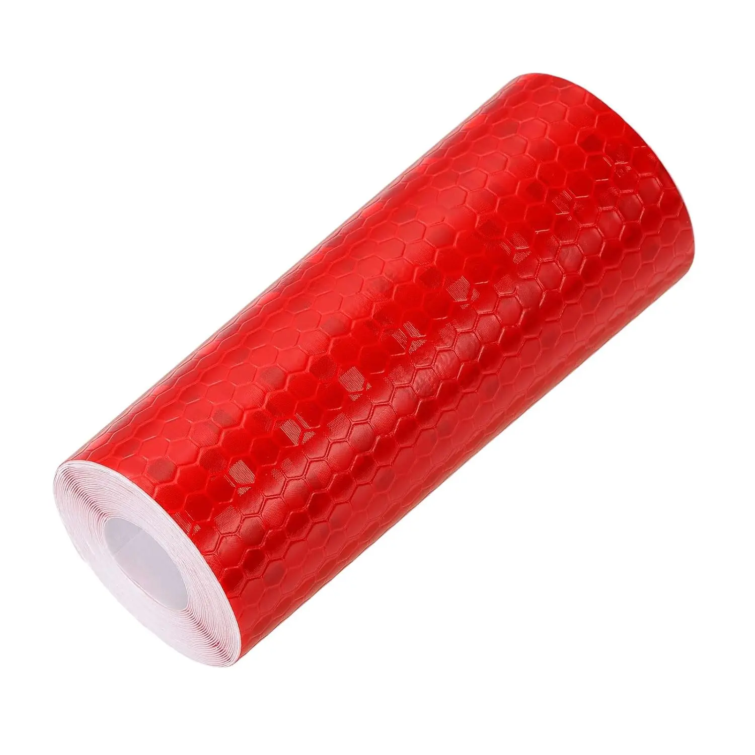 Reflective Tape PVC Strong Adhesive Safety Warning Reflector Tape, 10 Feet 4 Inch Outdoor Waterproof Conspicuity Fit for Trailers Trucks Vehicles Bikes (Red)