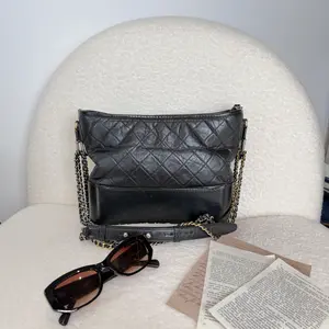 Pre-owned CHANEL Gabrielle Hobo Bag Medium – Black Gold 2017 16