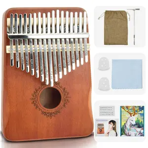 Aesthetic 17-Key Wooden Kalimba | Portable Finger Piano Creative Gift Set for Beginners & Anime Lovers