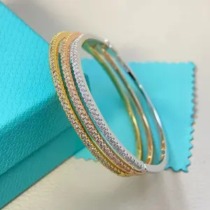 Luxury Slim Full Pavé Sparkle Bangle Bracelet for Women, Elegant Polished Hinged Cuff Bangle, Premium Statement Sparkle Bracelet, Trendy 2026 Aesthetic Bridal Formal Jewelry, Timeless Anniversary Birthday Gift for Her