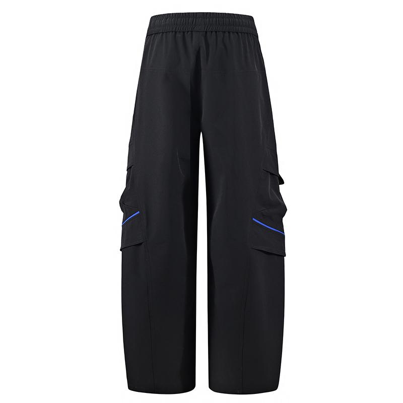 Men’s summer American casual cargo pants, loose straight fit, comfortable and breathable