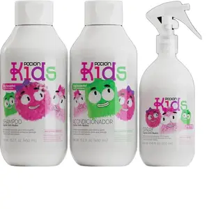 Kit Capilar Infantil Poción Kids Shampoo, Acondicionador y Spray Desenredante