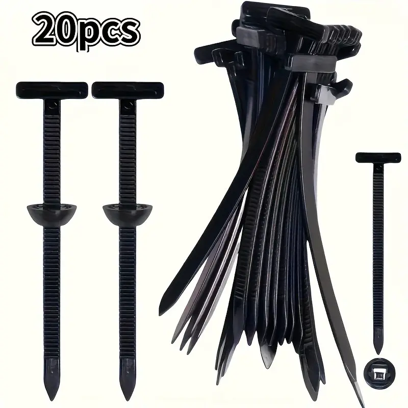 20-Pack Durable Self-Locking Nylon Straps with Plastic Zip Head, High-Strength UV-Resistant, Compact, Ideal for Car Repair, Home, Outdoor Use, Cable Management