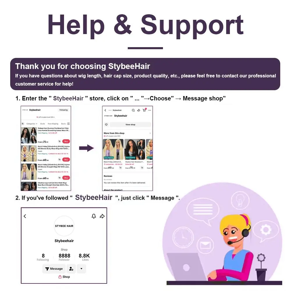 Customer Support(NO HAIR)
