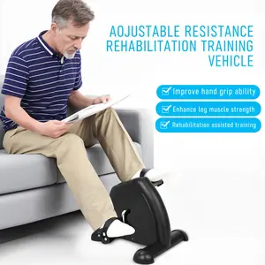 Pedal Exerciser Bike with Digital LCD Display Adjustable Resistance, Easy Assembly 100kg Load Capacity Desk Pedal Bike, Elderly Home Pedal Exercise Bike Arm Leg Peddler Machine