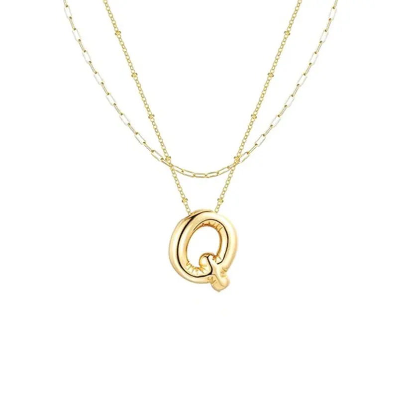 Paper clip double chain Q